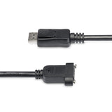 StarTech.com Cable de 91cm DisplayPort de Montaje en Panel - 4K x 2K - Cable de Extensión DisplayPort 1.2 Macho a Hembra - Cable para Monitor DP Cable Derecho Derecho Oro 1.2