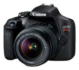 Canon EOS Rebel T7 EF-S 18-55mm IS II Kit Juego de cámara SLR 24.1 MP CMOS 6000 x 4000 Pixeles Negro, Full HD, 485 g