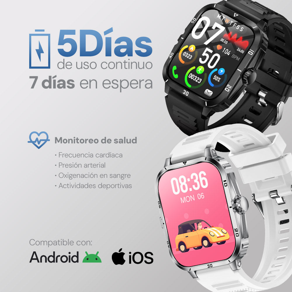 STF ST-W49759 reloj inteligente y deportivo 5.11 cm (2.01") TFT Digital 240 x 296 Pixeles Pantalla táctil Negro