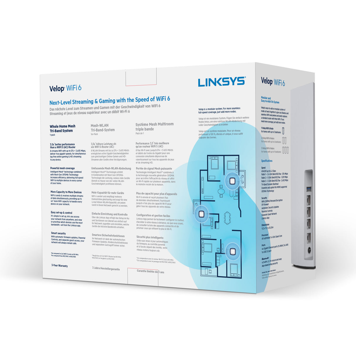 Linksys MX4200 sistemas wi-fi mesh (wi-fi en malla) Enrutador de malla Blanco Si Interno