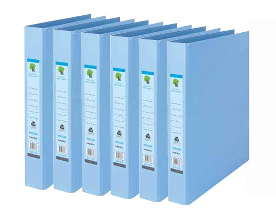 Techmakro KITCARP6-1AZ carpeta de cartón A4 Azul, Anillo redondo, Cloruro de polivinilo (PVC), 250 hojas