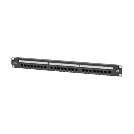Tripp Lite N252-P24 Panel de Conexiones Cat6 de 24 Puertos – Cumple con PoE+, 110 / Krone, 568A/B, RJ45 Ethernet, Instal