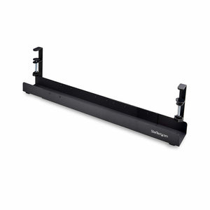 StarTech.com Bandeja Gestionador de Cables Negro - Soporte de Regleta - para Debajo del Escritorio - Ajustable en Longit