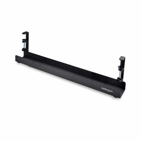 StarTech.com Bandeja Gestionador de Cables Negro - Soporte de Regleta - para Debajo del Escritorio - Ajustable en Longit