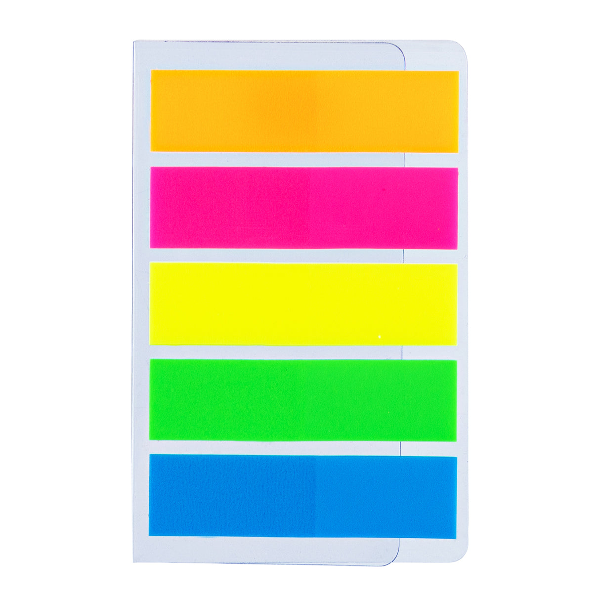 Deli EA10402 pestaña autoadhesiva 100 hojas Azul, Verde, Naranja, Rosa, Amarillo, Etiqueta en blanco, Plástico