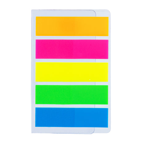 Deli EA10402 pestaña autoadhesiva 100 hojas Azul, Verde, Naranja, Rosa, Amarillo, Etiqueta en blanco, Plástico