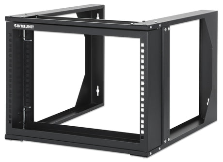 Intellinet Rack réseau mural ouvert 19", 6U, cadre pivotant frontal, montage 2 montants, profondeur 450 mm, livré à plat, noir RAL 9004 Rack Estructura de rack Negro Acero 30 kg