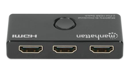 Manhattan 207997 Conmutadores de vídeo HDMI 3 Acrilonitrilo butadieno estireno (ABS)