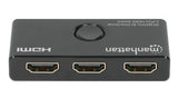 Manhattan 207997 Conmutadores de vídeo HDMI 3 Acrilonitrilo butadieno estireno (ABS)