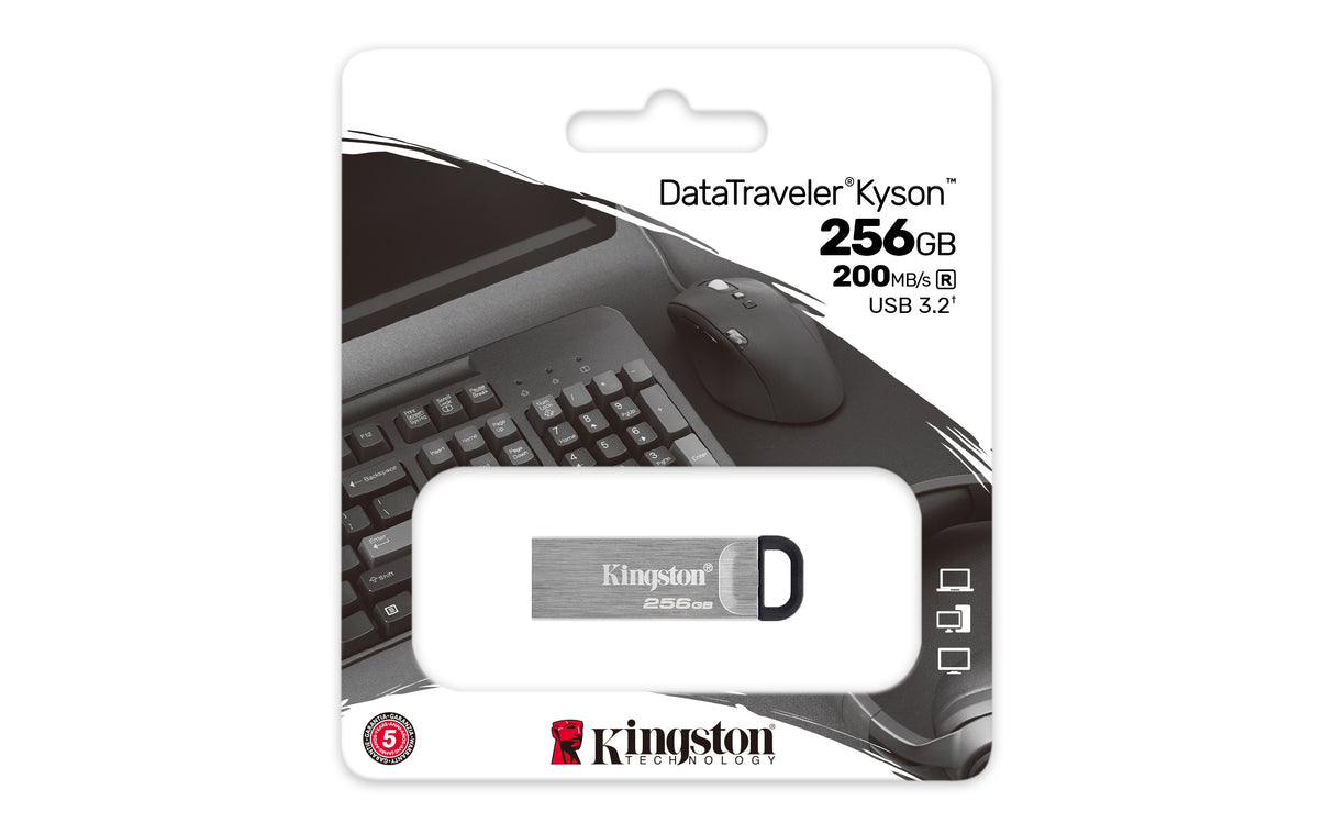 Kingston Technology Unidad Flash USB DataTraveler Kyson de 256 GB Memoria Flash 256 GB USB tipo A 3.2 Gen 1 (3.1 Gen 1) 200 MB/s