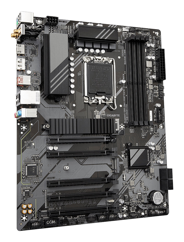 GIGABYTE B760 DS3H AX Placa Base - Compatible con procesadores Intel Core de 14ª generación, VRM digital de 8+2+1 fases, hasta 7600MHz DDR5 (OC), 2x PCIe 4.0 M.2, Wi-Fi 6E, LAN GbE, USB 3.2 Gen 2x2 placas base Intel LGA 1700 LGA 1700 DDR5-SDRAM