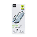Docking station BROBOTIX 6005453, USB A&C V3.0, 5 HDMI, Plata/Negro