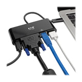 Tripp Lite U444-06N-DGUB-C Adaptador multipuerto USB-C, DVI, puerto Hub USB 3.x (5 Gbps), Gbe y Carga PD, Negro