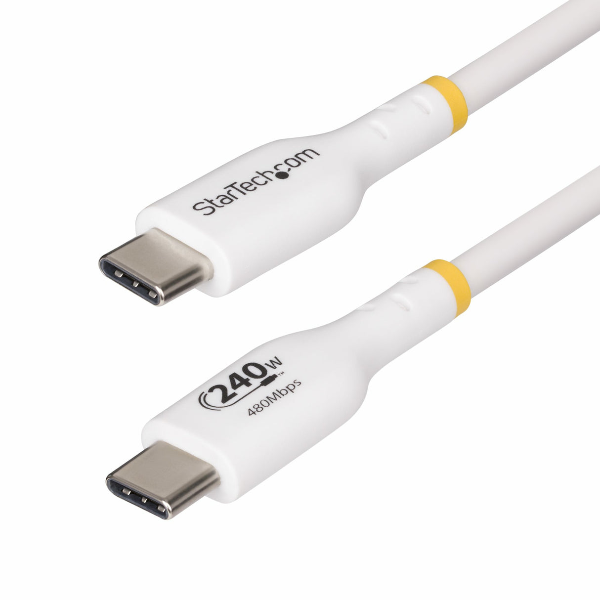 StarTech.com Cable de Carga para Portátil USB-C de 3m - Cable USB Tipo C USB 2.0 para Portátil - Blanco - Cable con Cert