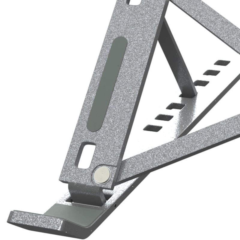 Klip Xtreme KAS-002 soporte para laptop Soporte para computadora portátil Plata 39.6 cm (15.6"), Aluminio, Silicona