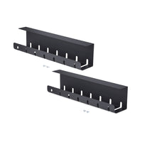 StarTech.com Paquete de 2 - Bandeja de Gestión de Cables para Debajo del Escritorio - Longitud de 53cm por Bandeja - Adm