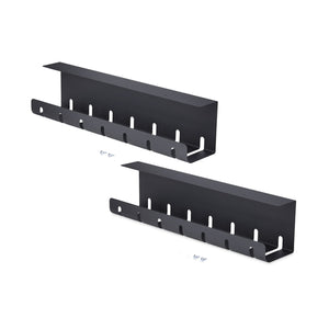 StarTech.com Paquete de 2 - Bandeja de Gestión de Cables para Debajo del Escritorio - Longitud de 53cm por Bandeja - Adm