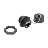 Tripp Lite N206-BC01-IND Acoplador de Mampara RJ45 para Cat5 / Cat6, Hembra a Hembra, Blindado, Industrial, Tapa Contra 