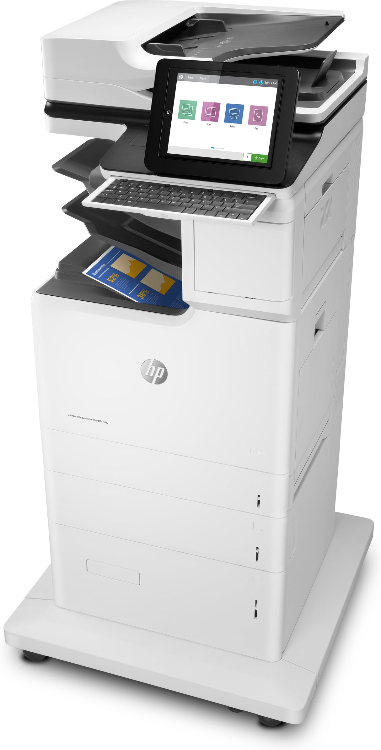 HP Color LaserJet Enterprise Flow LaserJet Enterprise M682z Conexiones inalámbricas Multifunction Color Impresora, Copiadora, escáner; Doble cara
