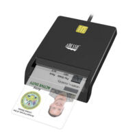 Adesso SCR-100 lector de tarjeta inteligente Interior USB USB 2.0 Negro