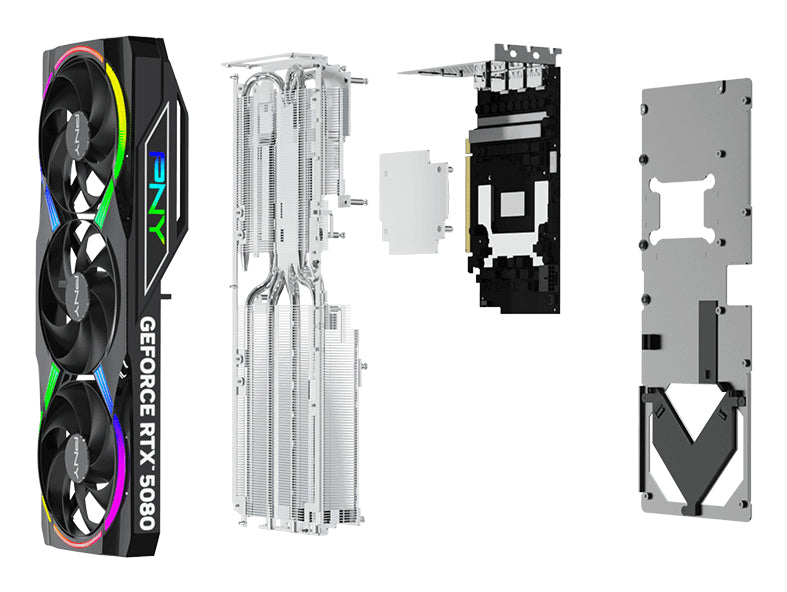 PNY VCG508016TFXXPB1-O tarjeta gráfica NVIDIA GeForce RTX 5080 16 GB GDDR7, 256 Bit, 7680 x 4320 Pixeles, PCI Express x1