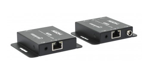 Manhattan Kit extensor HDMI 4K por Ethernet, extiende 4K@30 Hz hasta 40 m o 1080p@60 Hz hasta 70 m mediante cable Cat6, 
