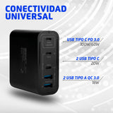 Vorago AU-600 cargador de dispositivo móvil Universal Negro Corriente alterna Carga rápida Interior
