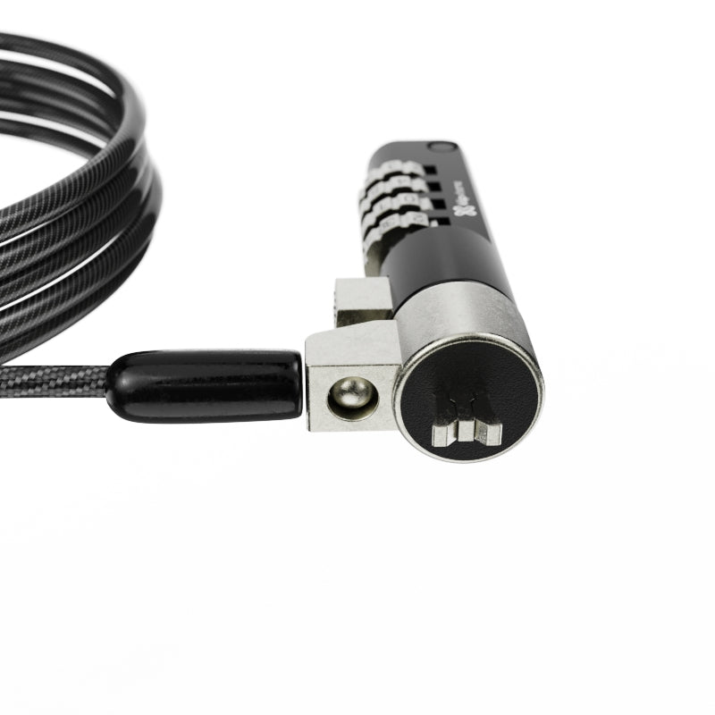 Klip Xtreme Bolt WC II cable antirrobo Negro, Plata 2 m, Brecha, Código, Acero galvanizado