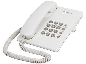 Teléfono Alámbrico Panasonic KX-TS500, Básico, 1 Línea, Color Blanco, Sin Memorias