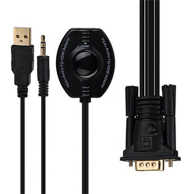 BRobotix 150620 Adaptadores de cable de vídeo 0,3 m HDMI + 3.5mm VGA (D-Sub)