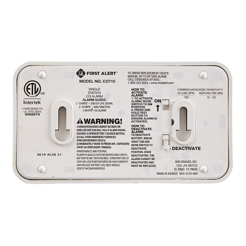 First Alert 1039753 detector de humo Detector de monóxido de carbono Inalámbrico