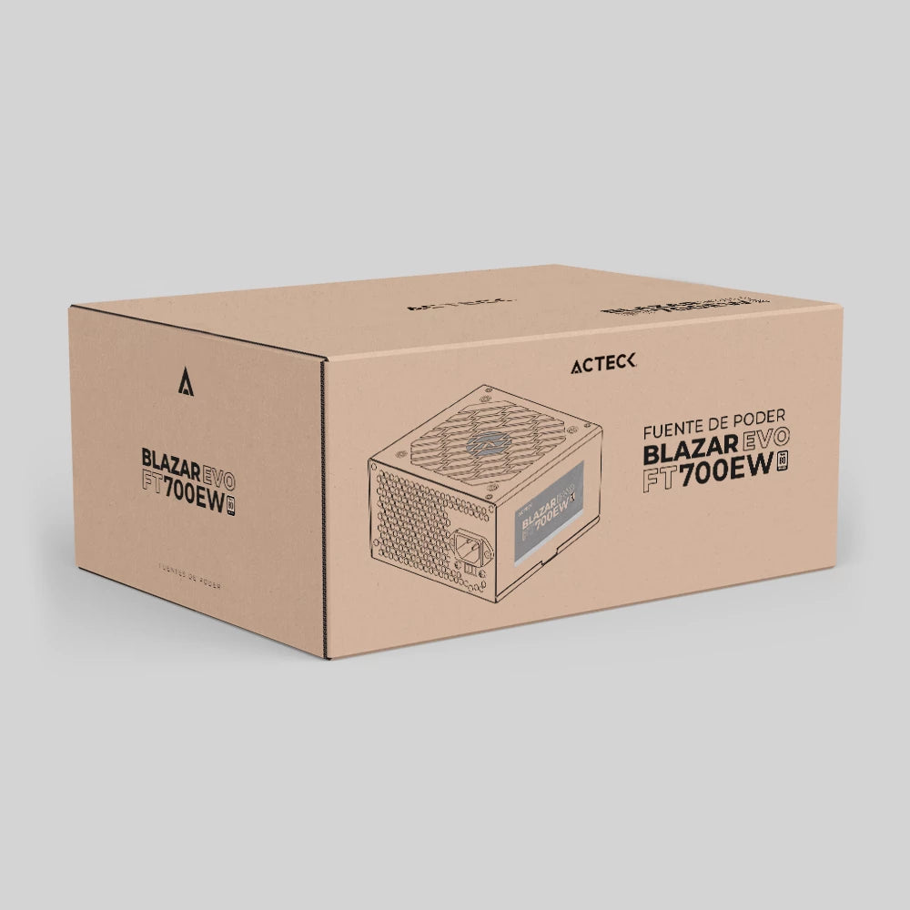 Acteck Blazar Evo FT700EW unidad de fuente de alimentación 700 W 20+4 pin ATX ATX Blanco, 115 - 230 V