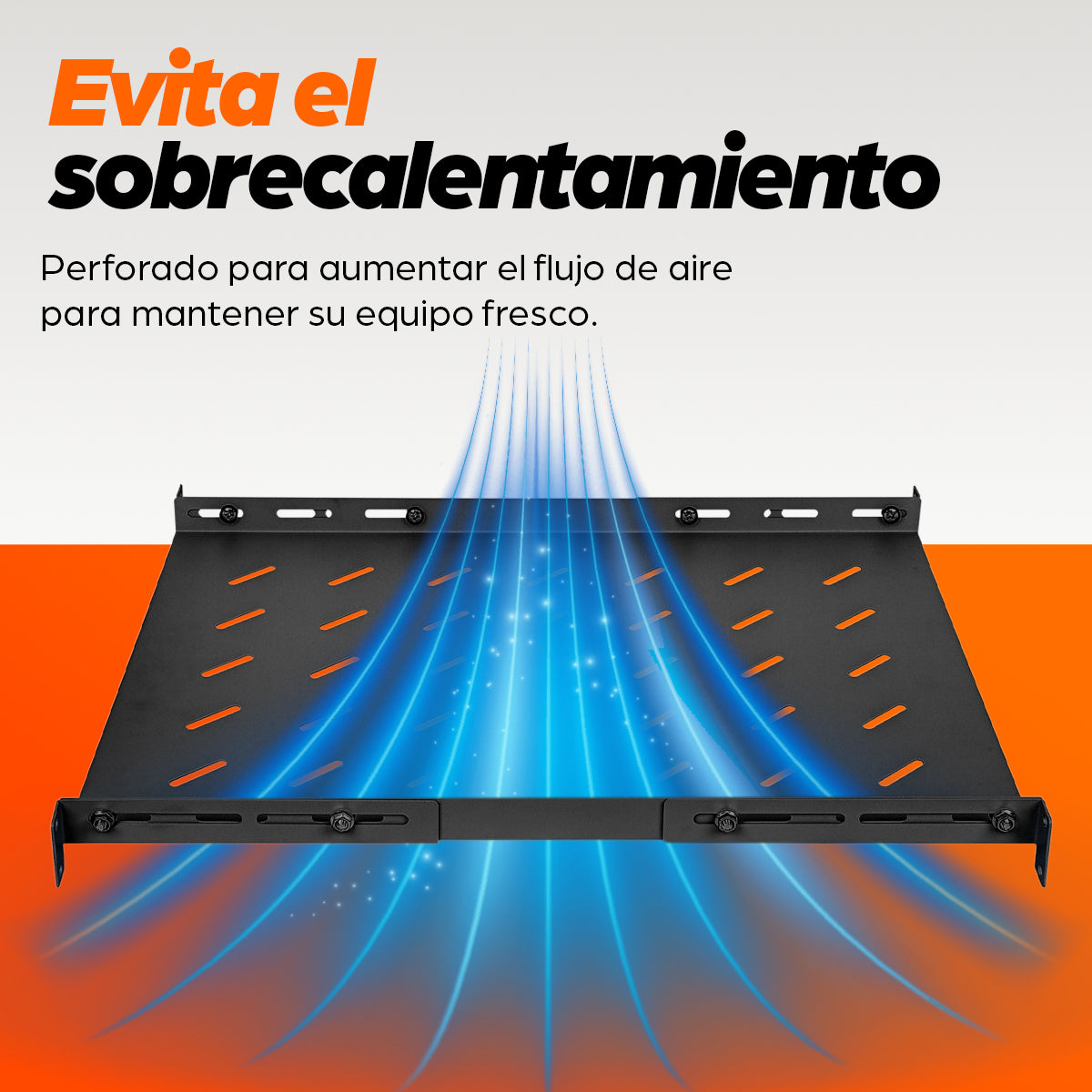 Intellinet Étagère fixe réglable 19", 1U, profondeur 550 mm, rails réglables de 550 à 750 mm, charge max. 20 kg, no