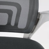 mundo in Silla Ejecutiva 107 Mesh Gris asiento acolchado respaldo acolchado, Cromo, 570 mm