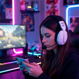 MITZU BASH-4204WH auricular y casco Auriculares Alámbrico Diadema Juego Blanco