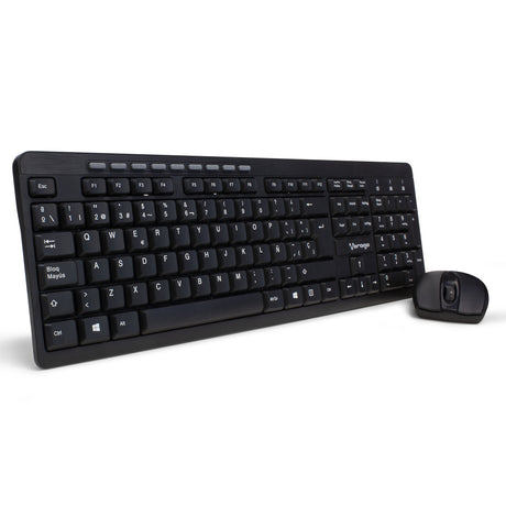 KIT TECLADO Y MOUSE VORAGO KM-304 INALAMBRICO MULTIMEDIA NEGRO
