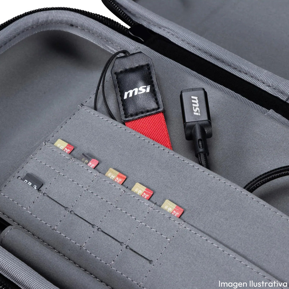 MSI CLAW TRAVEL CASE II fundas y estuches para ordenadores de bolsillo tipo pda Funda Negro Poliuretano (PU) MSI