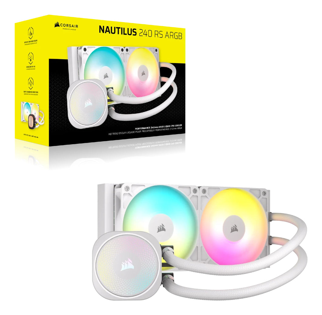 Corsair Nautilus 240 RS ARGB Liquid Procesador Sistema de refrigeración líquida todo en uno Blanco 1