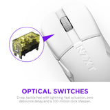 NZXT MS-101NW-02 ratón Juego Diestro RF inalámbrico Óptico 26000 DPI, Blanco