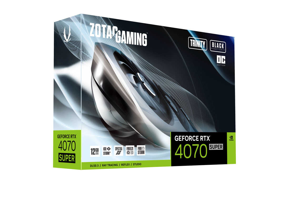 Zotac GAMING GeForce RTX 4070 SUPER Trinity OC NVIDIA 12 GB GDDR6X, 192 Bit, 7680 x 4320 Pixeles, PCI Express x16 4.0