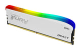 Kingston Technology 8GB 3600MT/s DDR4 CL17 DIMM FURY Beast blanco RGB SE Memoria RAM 17 8 GB 1 x 8 GB DDR4