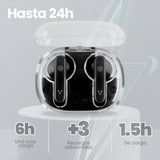 AUDIFONO VORAGO ESB-401  EARBUD BT 5.3 IPX4 6HRS+3CARGAS TWS DISPLAY DE DURACIÓN BATERIA