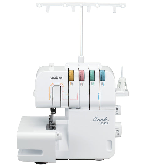 Brother 1034DX máquina de coser Máquina de coser de overlock Eléctrico, Blanco, 1300 puntadas por minuto, 340 mm