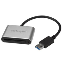 StarTech.com Lector/Grabador USB 3.0 de Tarjetas de Memoria Flash CFast 2.0 lector de tarjetas CFast, CFast 2.0 5000 Mbit/s Negro, Plata Aluminio