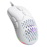 Balam Rush BR-936859 ratón Juego Ambidiestro RF inalámbrico Óptico 10000 DPI, Blanco