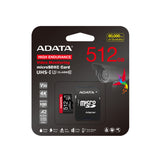 ADATA High Endurance Memoria Flash 512 GB MicroSDXC 100 MB/s 85 MB/s