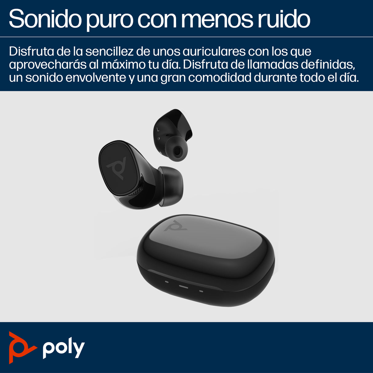 HP Poly Voyager Free 20 Black Earbuds +Basic Charge Case Auriculares y Cascos Auriculares Dentro de oído Inalámbrico