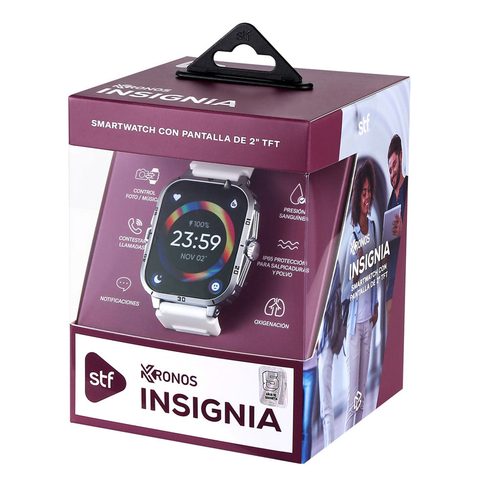 STF ST-W49766 reloj inteligente y deportivo 5.11 cm (2.01") TFT Digital 240 x 296 Pixeles Pantalla táctil Blanco