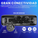 BOCINA VORAGO BSP-260 BLUETOOTH / USB / 3.5MM / LUZ RGB / TWS / 16W RMS CON HASTA 7 HRS AUTONOMIA