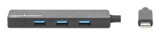 Manhattan Hub/dock USB-C, puertos (4): 4x USB-A, 5 Gbps (USB 3.0), Alimentado por USB (no requiere alimentación externa), equivalente a HB30CM4AB hubs de interfaz USB 3.2 Gen 1 (3.1 Gen 1) Type-C USB 3.2 Gen 1 (3.1 Gen 1) Type-A 4 4